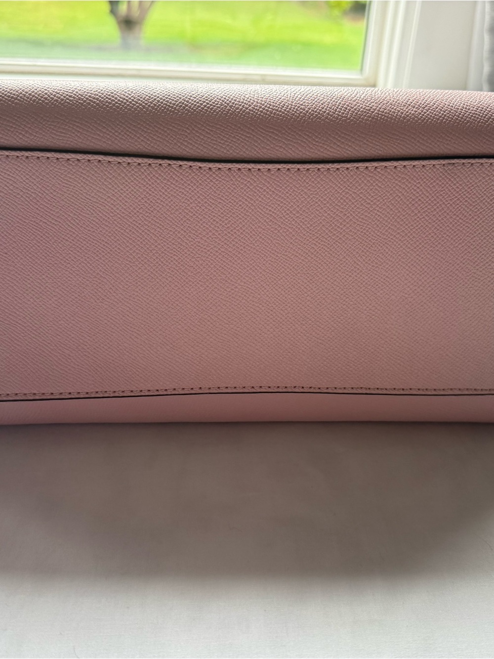 Coach Pink Large Leather Tote with Turnlock and Hangtag - Picture 12 of 14